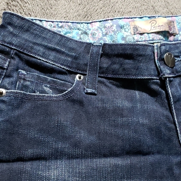 Paige Jean Shorts, Sz 25, Dark Wash - Picture 2 of 8